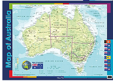 Map of Australia Chart (double sided)