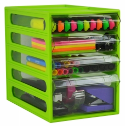 Organiser Office Italplast 4 Drawer Lime (FS)