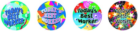 Today's Best Worker Merit Stickers Pack 96