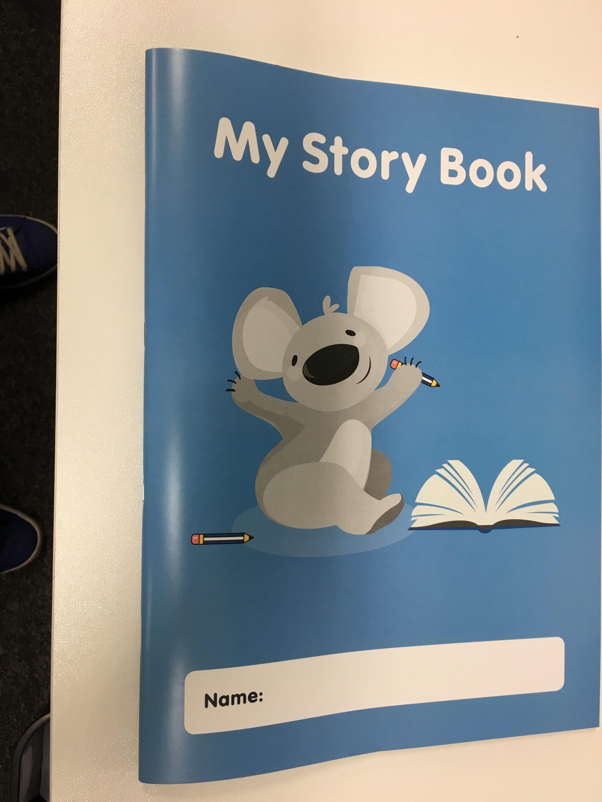 My Story Book Blue 328x240mm 80page 2/3 Blank 24mm Ruled