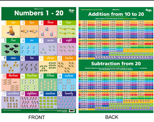 Numbers 1-20 Chart (double sided)