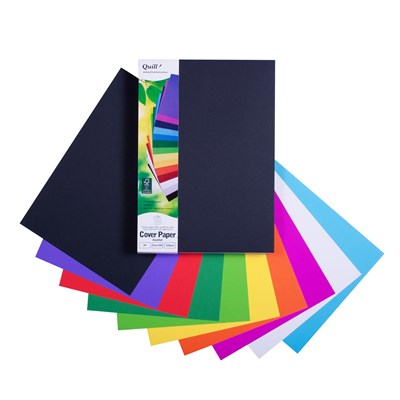 Quill Cover Paper 125GSM A4 Pack 250 - Assorted