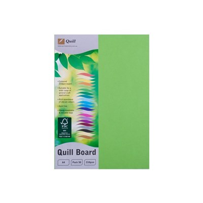 Card Quill A4 210gsm Lime Pkt50 (FS)