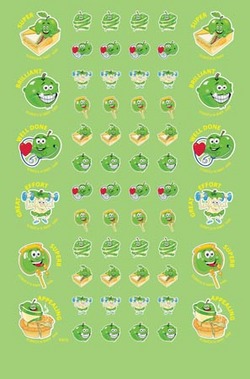 Scentsations Scratch n Sniff Green Apple Stickers Pack 180