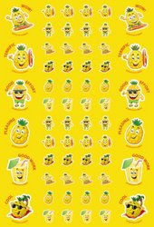 Scentsations Scratch n Sniff Pineapple Stickers Pack 180