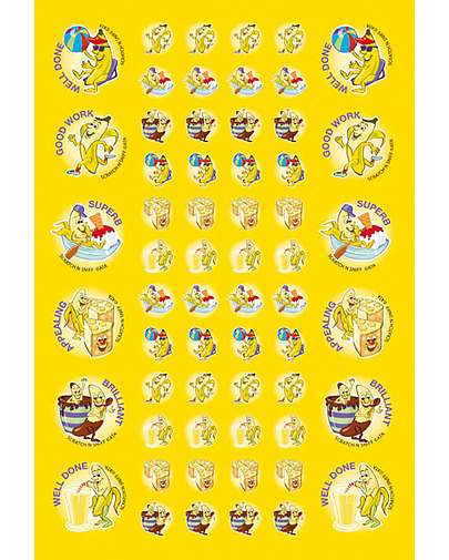 Scentsations Scratch n Sniff Banana Stickers Pack 180