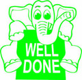 Well Done Elephant Merit Stamp