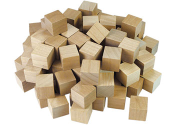 Cube Counting Wood 2cm – 100 piece