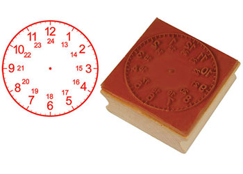 Stamp Clock 24hrs 50mm – each