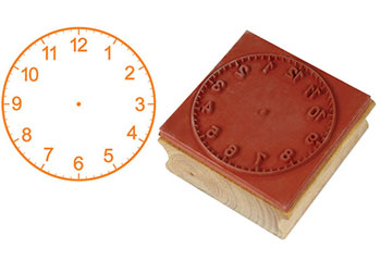 Stamp Clock 12hr 50mm – each