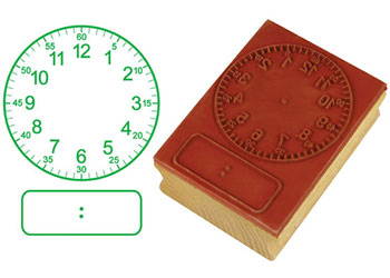 Stamp Clock Digital/Analogue 24hrs 50mm – each