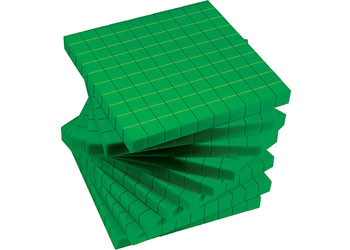 Base Ten MAB Flats Plastic Green – Set of 10