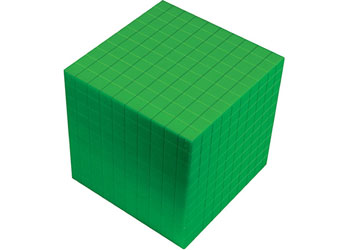 Base Ten MAB Cube Plastic Green – Each