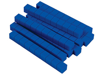 Base Ten MAB Longs Plastic Blue – Set of 10