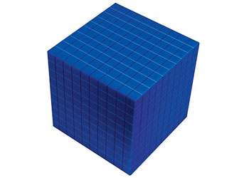 Blue MAB Base TEN Cube Plastic 10x10x10cm - Each