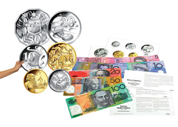 Mega Coins and Notes Cards Set