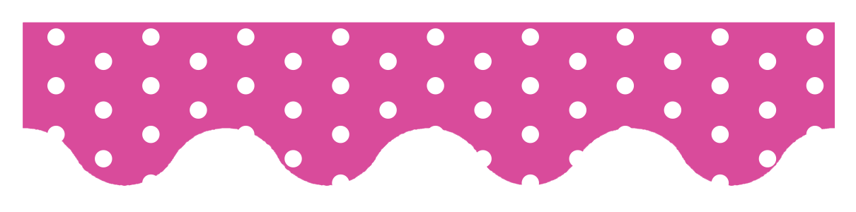 ATA Scalloped Border Pink Polka Dots (Pack of 12) (FS) - Ziggies ...